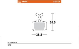 MOTO-MASTER KLOCKI HAMULCOWE ROWEROWE SINTER METALICZNE FORMULA ORO