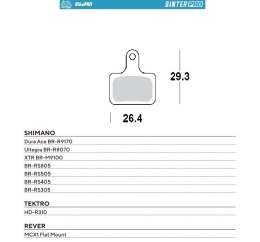 MOTO-MASTER KLOCKI HAMULCOWE ROWEROWE SINTER PRO METALICZNE SHIMANO DURA AC