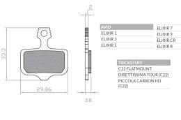 BRENTA KLOCKI HAMULCOWE ROWEROWE SINTER AVID ELIXIR 9 7 5 3 1 CR R, SRAM XX