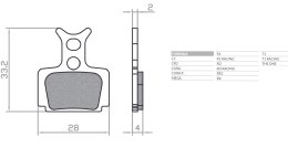 BRENTA KLOCKI HAMULCOWE ROWEROWE SINTER FORMULA CURA, RO RACING, T1 RACING