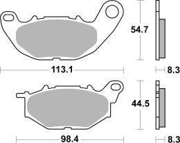 SBS KLOCKI HAMULCOWE KH663 PASUJE DO: YAMAHA YZF-R25 15-17, YZF-R3 MT-03 16