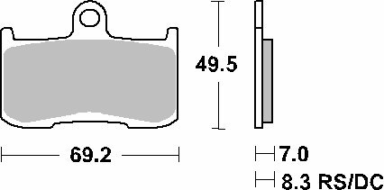 SBS KLOCKI HAMULCOWE KH347 TRACK AND SPORT SINTER ZŁOTY PASUJE DO: KAWASAKI