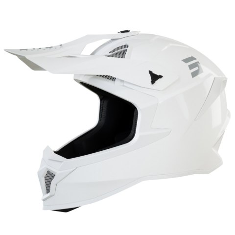 SHOT RACING KASK MOTO LITE SOLID WHITE GLOSSY 2.0 KOLOR BIAŁY BŁYSZCZĄCY L
