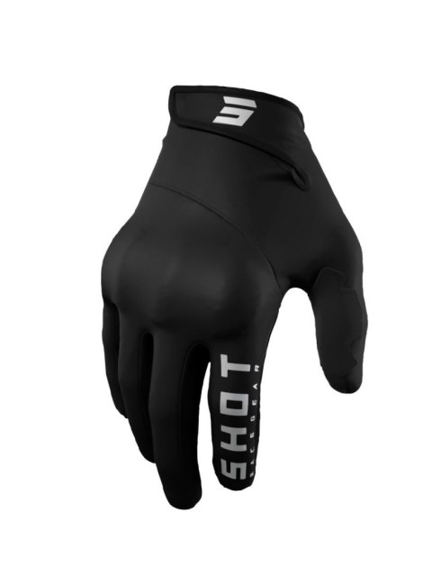 SHOT RACING RĘKAWICE MOTO TRAINER CE 2.0 BLACK BLACK SZARY ROZMIAR 08