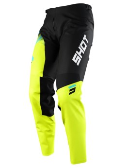 SHOT RACING SPODNIE MOTO DZIECIĘCE/JUNIOR DEVO KID VERSUS NEON YELLOW KOLOR CZARNY/ŻÓŁTY FLUO ROZMIAR 4/5