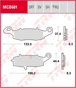 TRW LUCAS KLOCKI HAMULCOWE KH231 SINTER RACING KAWASAKI ER6 06-16, VERSYS 6