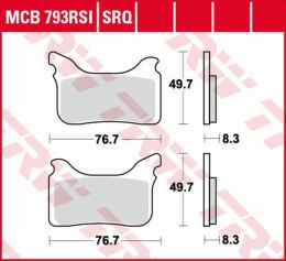 TRW LUCAS KLOCKI HAMULCOWE KH405 KTM SUPERMOTO SMR 450 04-14, 525 04-05, 56