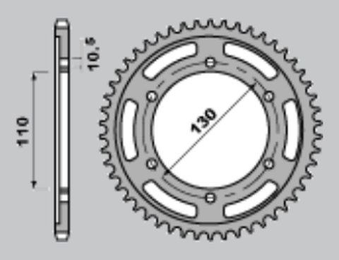 CHT ZĘBATKA TYLNA 241 42 SUZUKI GSXR 1000 09-15 CHT ZĘBATKA TYLNA 241 42 SUZUKI GSXR 1000 09-15