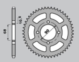 CHT ZĘBATKA TYLNA 243 53 HONDA MTX125R 83-94