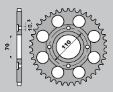 CHT ZĘBATKA TYLNA 246 41 HONDA CB 250N 78-82 CHT ZĘBATKA TYLNA 246 41 HONDA CB 250N 78-82