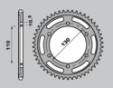 GROSSKOPF ZĘBATKA TYŁ 241 48 YAMAHA R6 03-05 530