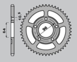 JR ZĘBATKA TYLNA 53 HONDA XL125R 82-87 PRO LINK