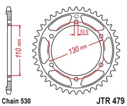 JT ZĘBATKA TYLNA 241 46 YAMAHA FZ6 04-09