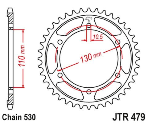 JT ZĘBATKA TYLNA 241 46 YAMAHA FZ6 04-09 JT ZĘBATKA TYLNA 241 46 YAMAHA FZ6 04-09