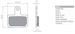 BRENTA KLOCKI HAMULCOWE ROWEROWE E-BIKE SRAM LEVEL T, LEVEL TL, TLM ULTIMAT