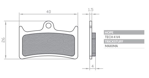 BRENTA KLOCKI HAMULCOWE ROWEROWE SINTER HOPE V4 DO WSZYSTKICH TARCZ ZE STAL