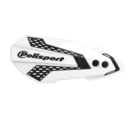 POLISPORT OSŁONY RĄK LISTKI MX FLOW Z UNIM ZESTAWEM MONTAŻOWYM YZ YZF 08-22 BIAŁO