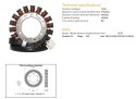 DZE STATOR XV 535 VIRAGO 87-00 2GV-81410-20-00