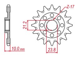 GROSSKOPF ZĘBATKA PRZÓD 2260 13 2160 SUZUKI RMZ 450 13-20 JTF1443.13