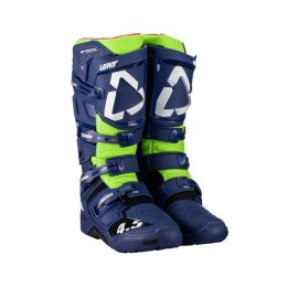 LEATT BUTY CROSS 4.5 ENDURO BOOTS BLUE BLUE/GREEN FLUO 44.5 / 29 CM