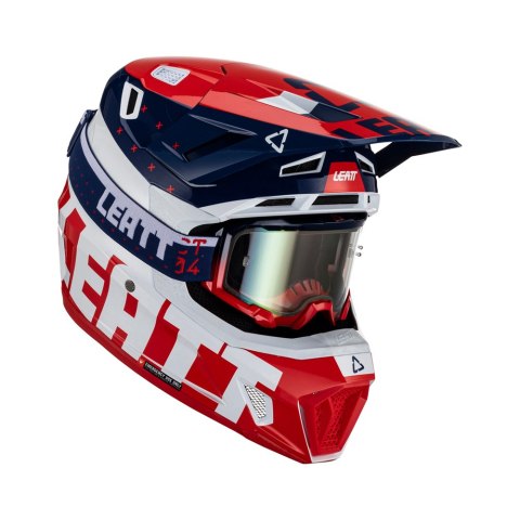 LEATT KASK MOTO 7.5 V23 + GOGLE VELOCITY 4.5 IRIZ GRATIS HELMET KIT ROYAL G