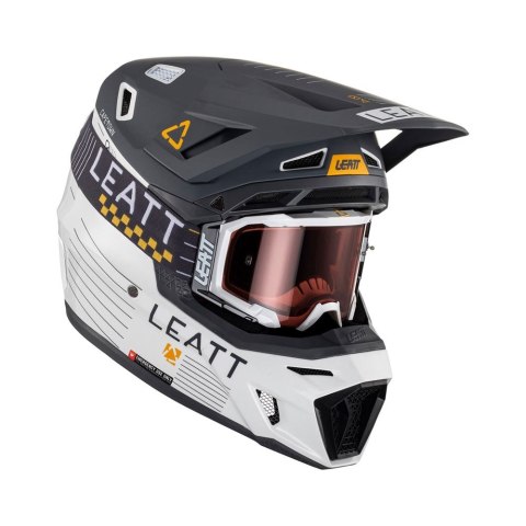 LEATT KASK MOTO 8.5 V23 + GOGLE VELOCITY 5.5 GRATIS HELMET KIT METALLIC GRA