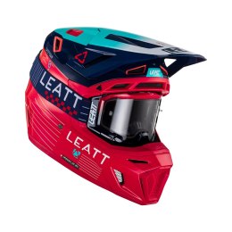 LEATT KASK MOTO 8.5 V23 + GOGLE VELOCITY 5.5 GRATIS HELMET KIT RED RED/GRAN