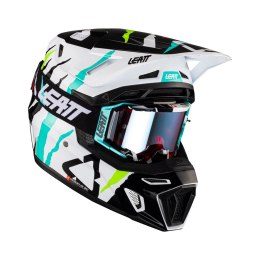 LEATT KASK MOTO 8.5 V23 + GOGLE VELOCITY 5.5 GRATIS HELMET KIT TIGER BLACK/