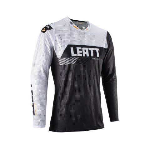 LEATT KOSZULKA MOTO 5.5 ULTRAWELD JERSEY GRAPHITE BIAŁY/BLACK ROZMIAR S