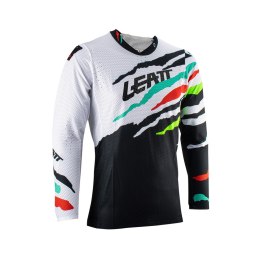 LEATT KOSZULKA MOTO 5.5 ULTRAWELD JERSEY TIGER WHITE/BLACK/GREEN/RED S