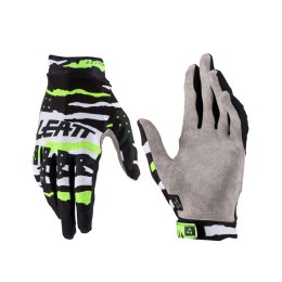 LEATT RĘKAWICE MOTO 2.5 X-FLOW GLOVE TIGER BLACK/WHITE/GREEN FLUO L