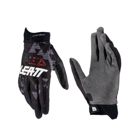 LEATT RĘKAWICE MOTO 2.5 WINDBLOCK GLOVE BLACK BLACK/GRAFITOWY ROZMIAR L