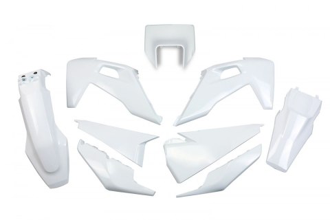 UFO KOMPLET PLASTIKÓW HUSQVARNA TE/TX/FE 20-22 Z OSŁONĄ LAMPY UNI OEM BIAŁY