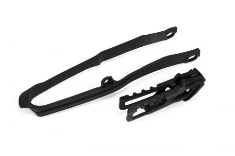 UFO KPL ŚLIZG + PROWADNICA ŁAŃCUCHA HONDA CRF 250R/RX 18-21, 450R/RX 17-18, KOLOR CZARNY