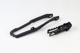 UFO KOMPLET ŚLIZG + PROWADNICA ŁAŃCUCHA HONDA CRF 450R/RX 19-20, UNI BLACK