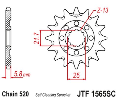 JT ZĘBATKA PRZÓD 2141 14 KXF 450 06-20 KLX 08-20 SAMOCZYSZCZĄCA 214114JT 520 JT ZĘBATKA PRZÓD 2141 14 KXF 450 06-20 KLX 08-20 SAMOCZYSZCZĄCA 214114JT 520