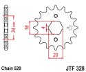 JT ZĘBATKA PRZEDNIA 273 15 HONDA XR 200R, XL 200R 81-83 27315JT ŁAŃC. 520