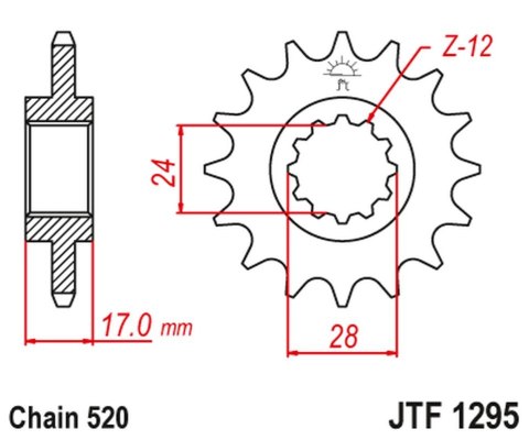 JT ZĘBATKA PRZEDNIA 295M 15 HONDA CBR 600 F2/F3 '91-98' KONWERSJA JT ZĘBATKA PRZEDNIA 295M 15 HONDA CBR 600 F2/F3 '91-98' KONWERSJA