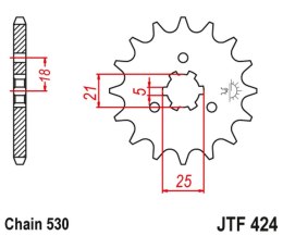 JT ZĘBATKA PRZEDNIA 424 14 SUZUKI GT 380/550/750 NA ZAMÓWIENIE