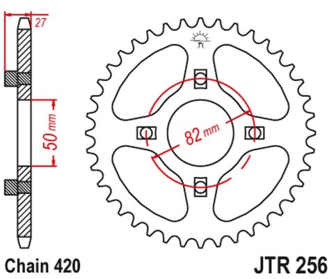 JT ZĘBATKA TYLNA 261 46 HONDA ATC/TRX 70 '82-87' XL/XR 75/80 '74-84'