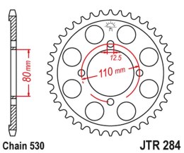 JT ZĘBATKA TYLNA 284 37 HONDA CB 650 Z,A,B,C '79-'82 NA ZAMÓWIENIE