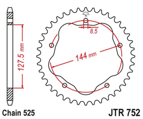 JT ZĘBATKA TYLNA 4320 36 DUCATI 848/916/996/1000/1100