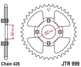 JT ZĘBATKA TYLNA 4351 45 HONDA XR 100 '81-84 NA ZAMÓWIENIE