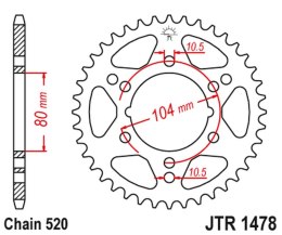 JT ZĘBATKA TYŁ 4578 40 POLARIS 457840JT MOŻNA STOSOWAĆ ZAMIAST 478 JTR478.4