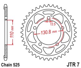 JT ZĘBATKA TYLNA 4585 45 BMW S 1000 RR 09-11 JTR7.45 * ŁAŃC. 525 CZARNA