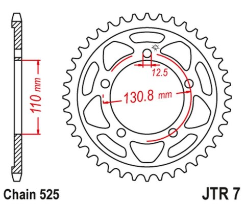JT ZĘBATKA TYLNA 4585 45 BMW S 1000 RR 09-11 JTR7.45 * ŁAŃC. 525 CZARNA JT ZĘBATKA TYLNA 4585 45 BMW S 1000 RR 09-11 JTR7.45 * ŁAŃC. 525 CZARNA