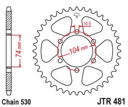 JT ZĘBATKA TYŁ 481 45 Z 400/550 80-83, Z 650 79, KH 500 72-75 48145JT 530