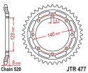JT ZĘBATKA TYŁ 506 43 KAWASAKI KLR 600 84-90 50643JT 520
