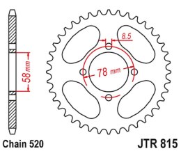 JT ZĘBATKA TYŁ 815 35 SUZUKI GT/SB 200 79-82 81535JT 520 NA ZAMÓWIENIE