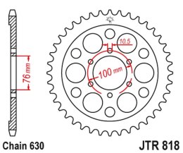 JT ZĘBATKA TYLNA 818 40 SUZUKI GS 750 '80-81 (81840JT) (ŁAŃC. 630)